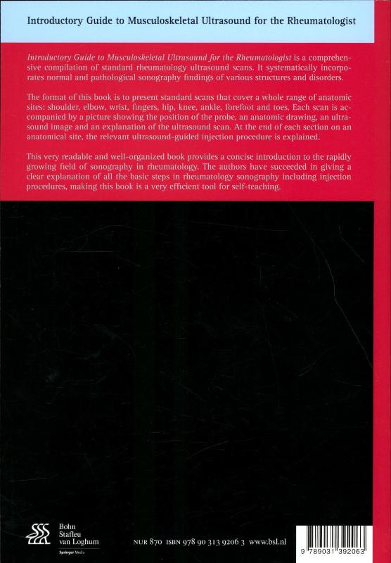 Achterkant van Introductory guide to musculoskeletal ultrasound for the rheumatologist