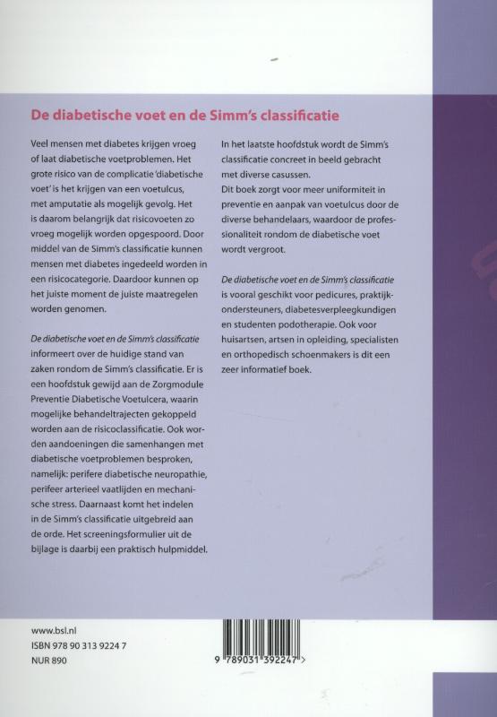 Achterkant van De diabetische voet en de Simm's classificatie
