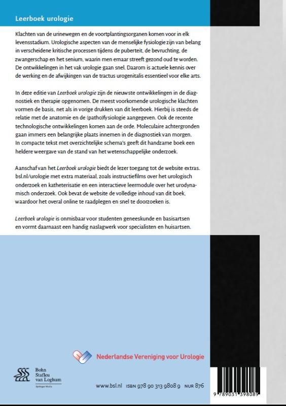 Achterkant van Leerboek urologie