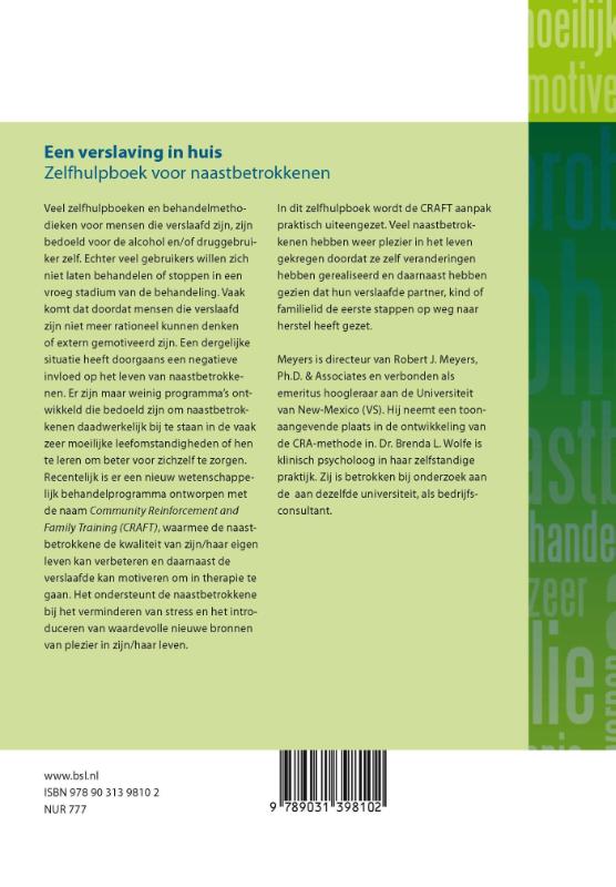 Achterkant van Een verslaving in huis