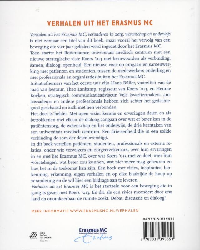 Achterkant van Verhalen uit het Erasmus MC
