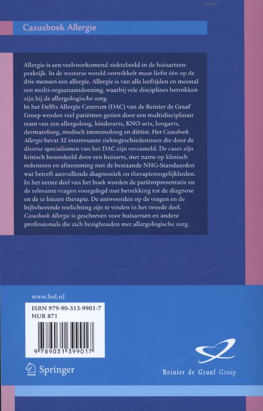 Achterkant van Casusboek allergie