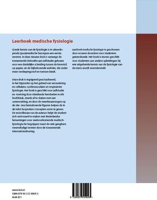 Achterkant van Leerboek medische fysiologie