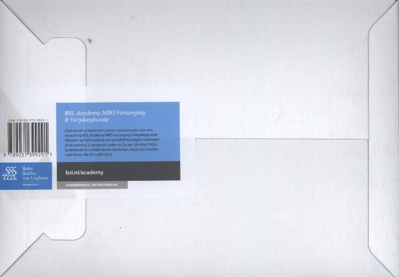 Achterkant van Jaarlicentie BSL academy MBO V&V voucher