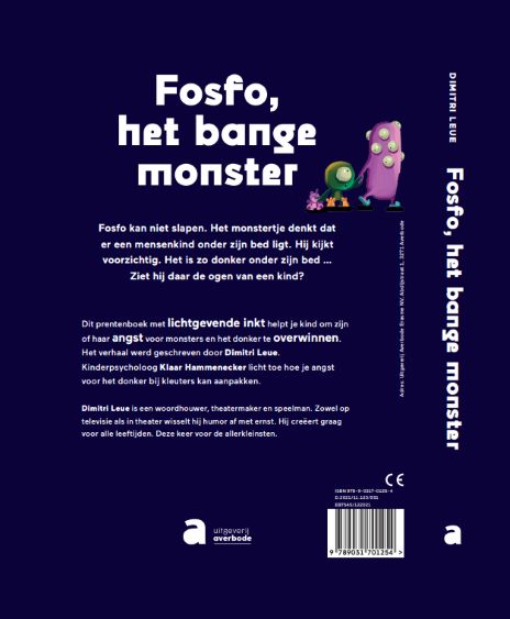 Achterkant van Fosfo, het bange monster
