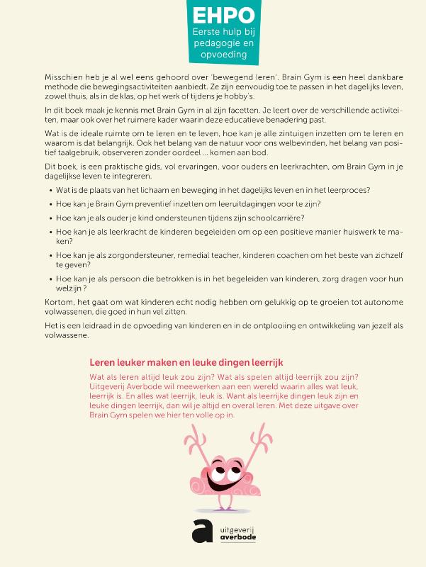 Achterkant van Brain Gym - Speels en bewegend leren