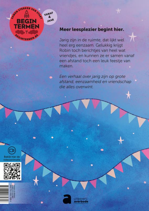 Achterkant van Robin, de jarige ruimtevaarder