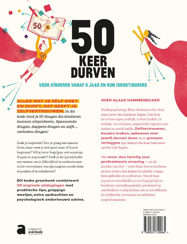 Achterkant van 50 keer durven!
