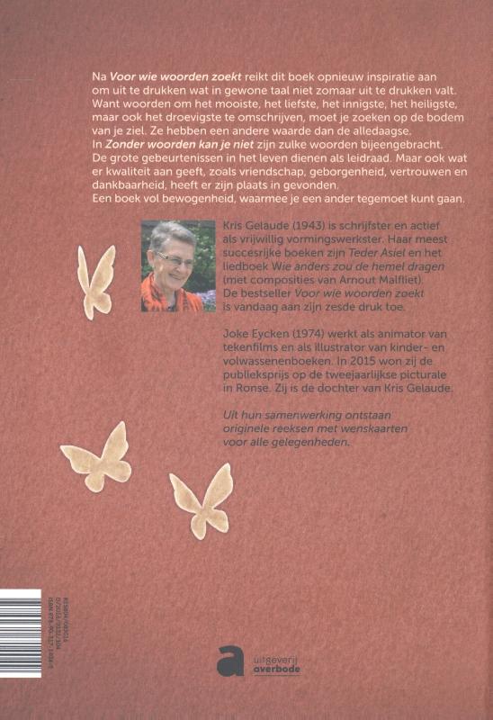 Achterkant van Zonder woorden kan je niet