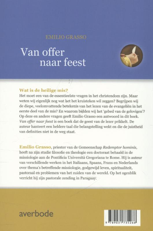 Achterkant van Van offer naar feest