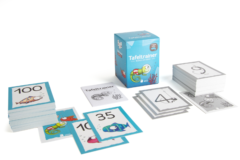 Achterkant van Wiskids spellen - tafeltrainer