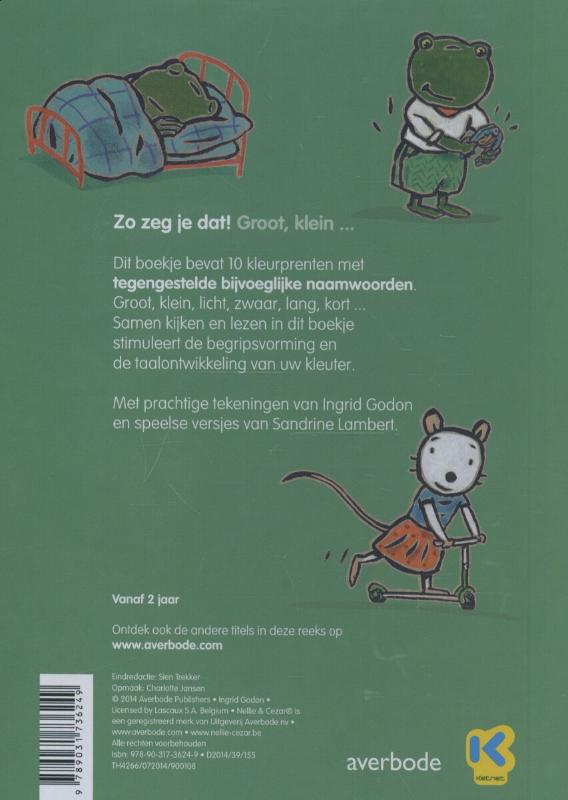 Achterkant van Knap in taal