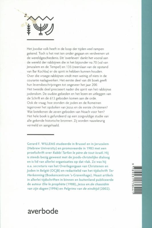 Achterkant van Oog in oog met het vroegrabbijnse Jodendom