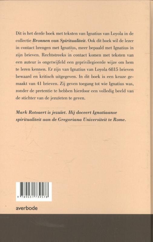 Achterkant van Ignatius in zijn brieven