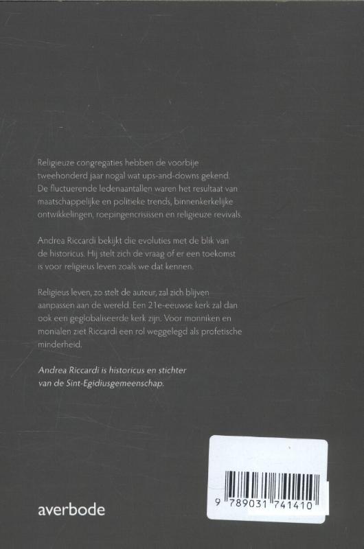 Achterkant van Religieuzen na de bloei en de crisissen van de 19e en de 20e eeuw