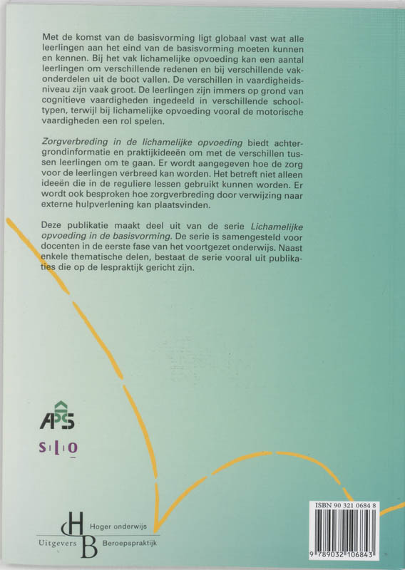 Achterkant van Zorgverbreding in de Lichamelijke Opvoeding