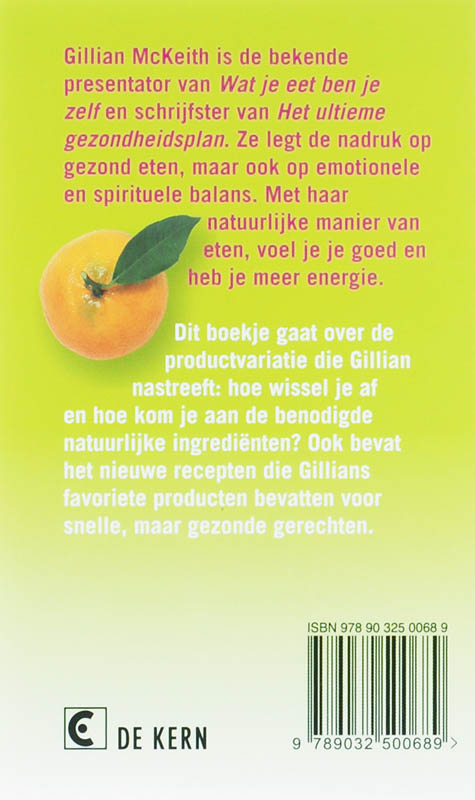 Achterkant van Voedings- en receptenboekje