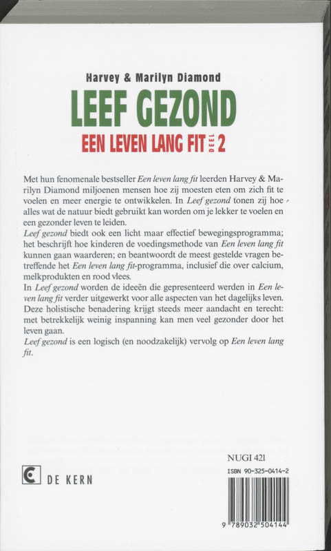Achterkant van 2 Leef gezond
