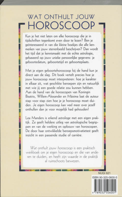 Achterkant van Wat onthult jouw horoscoop?