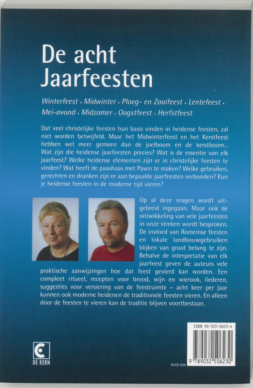 Achterkant van De acht jaarfeesten