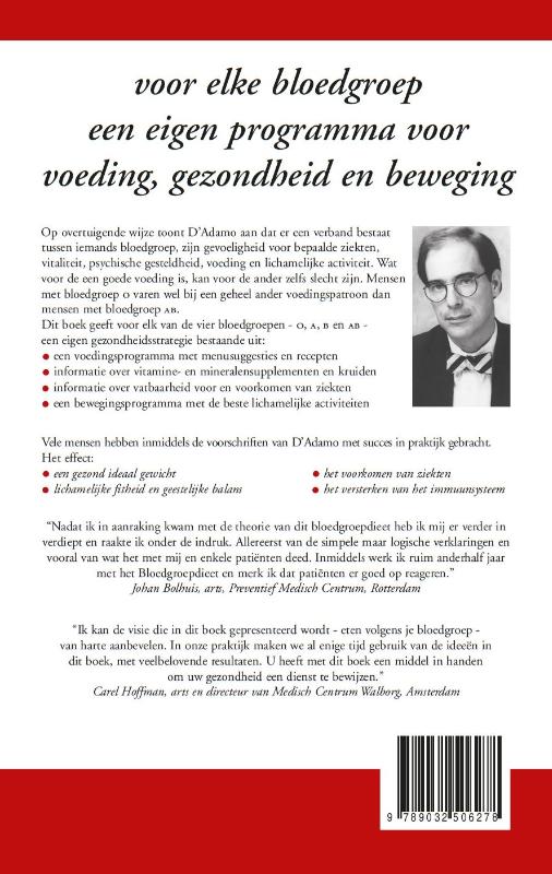 Achterkant van Het bloedgroepdieet