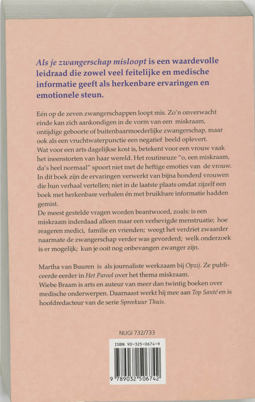 Achterkant van Als je zwangerschap misloopt