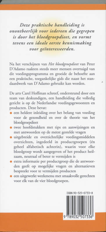 Achterkant van Het bloedgroepdieet