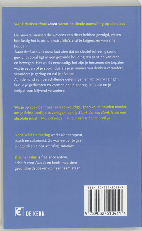 Achterkant van Slank denken slank leven