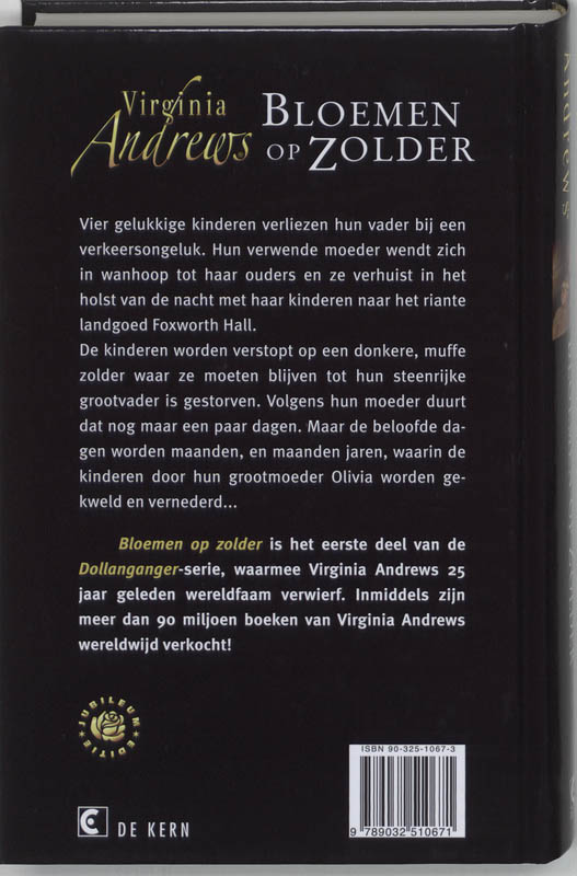 Achterkant van Bloemen op zolder