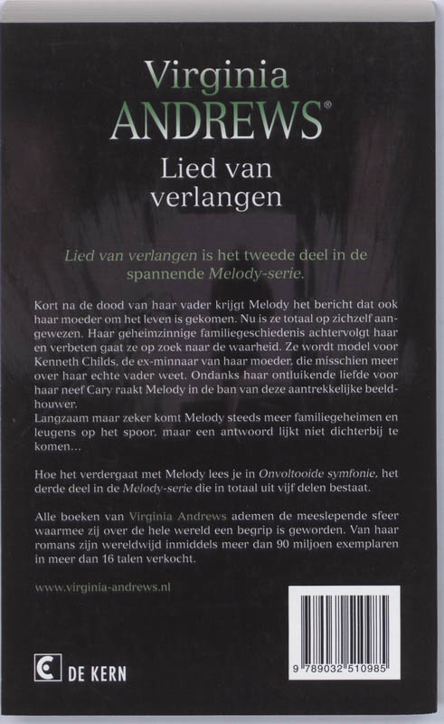 Achterkant van Lied van verlangen