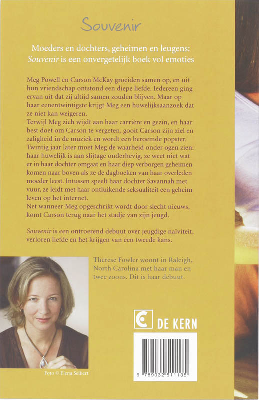 Achterkant van Souvenir