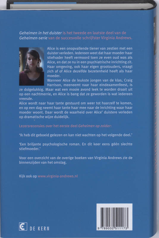 Achterkant van Geheimen in het duister