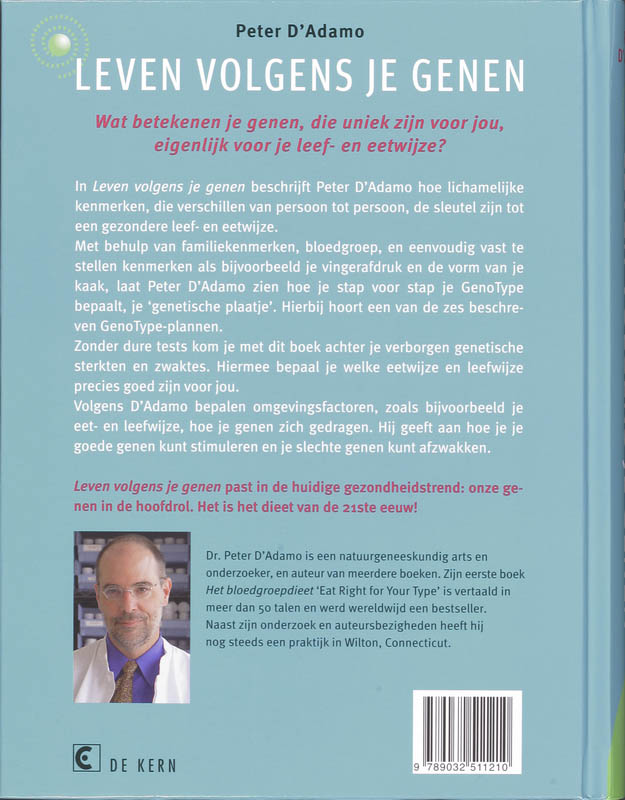 Achterkant van Leven volgens je genen