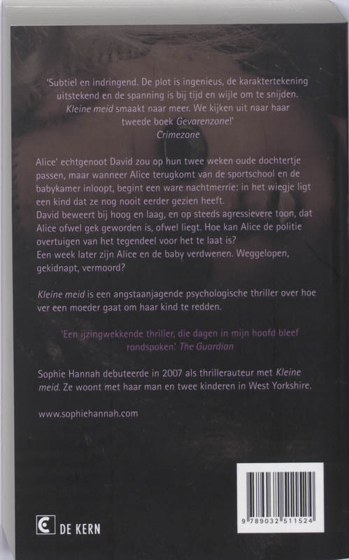 Achterkant van Kleine meid