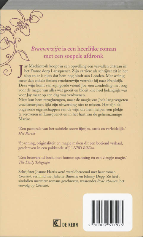 Achterkant van Bramenwijn