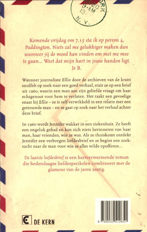 Achterkant van De laatste liefdesbrief