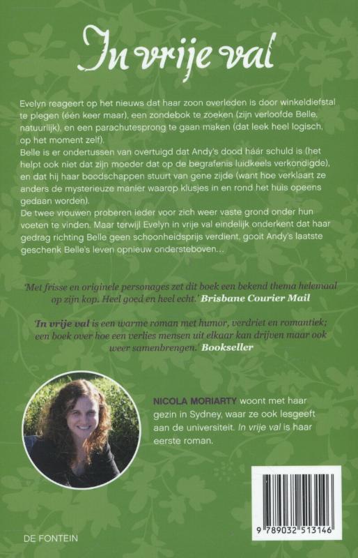 Achterkant van In vrije val