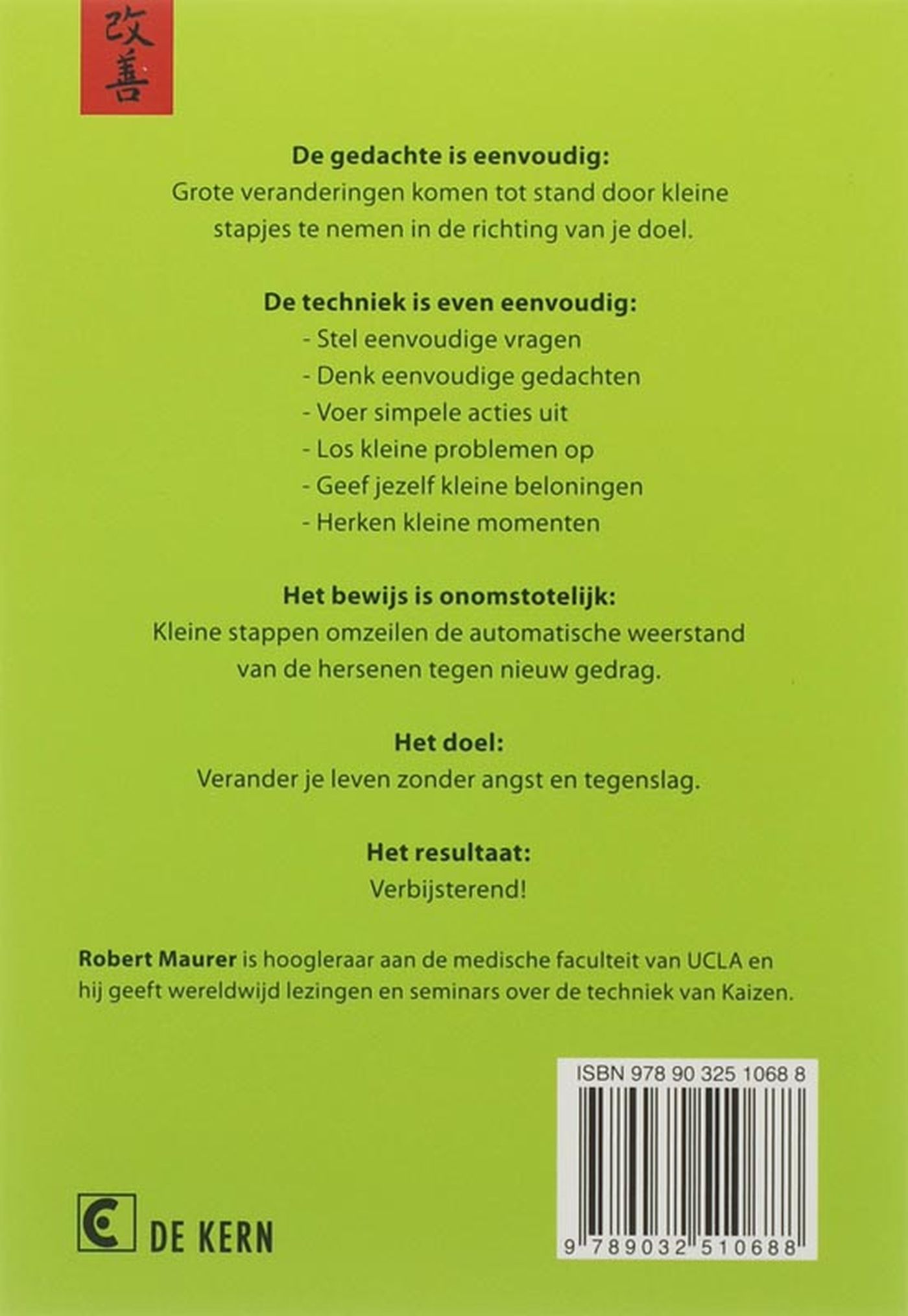 Achterkant van De kunst van Kaizen