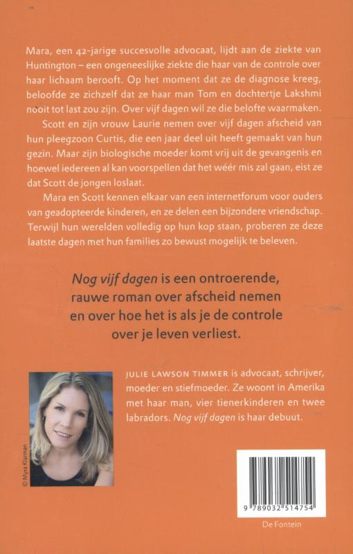 Achterkant van Nog vijf dagen