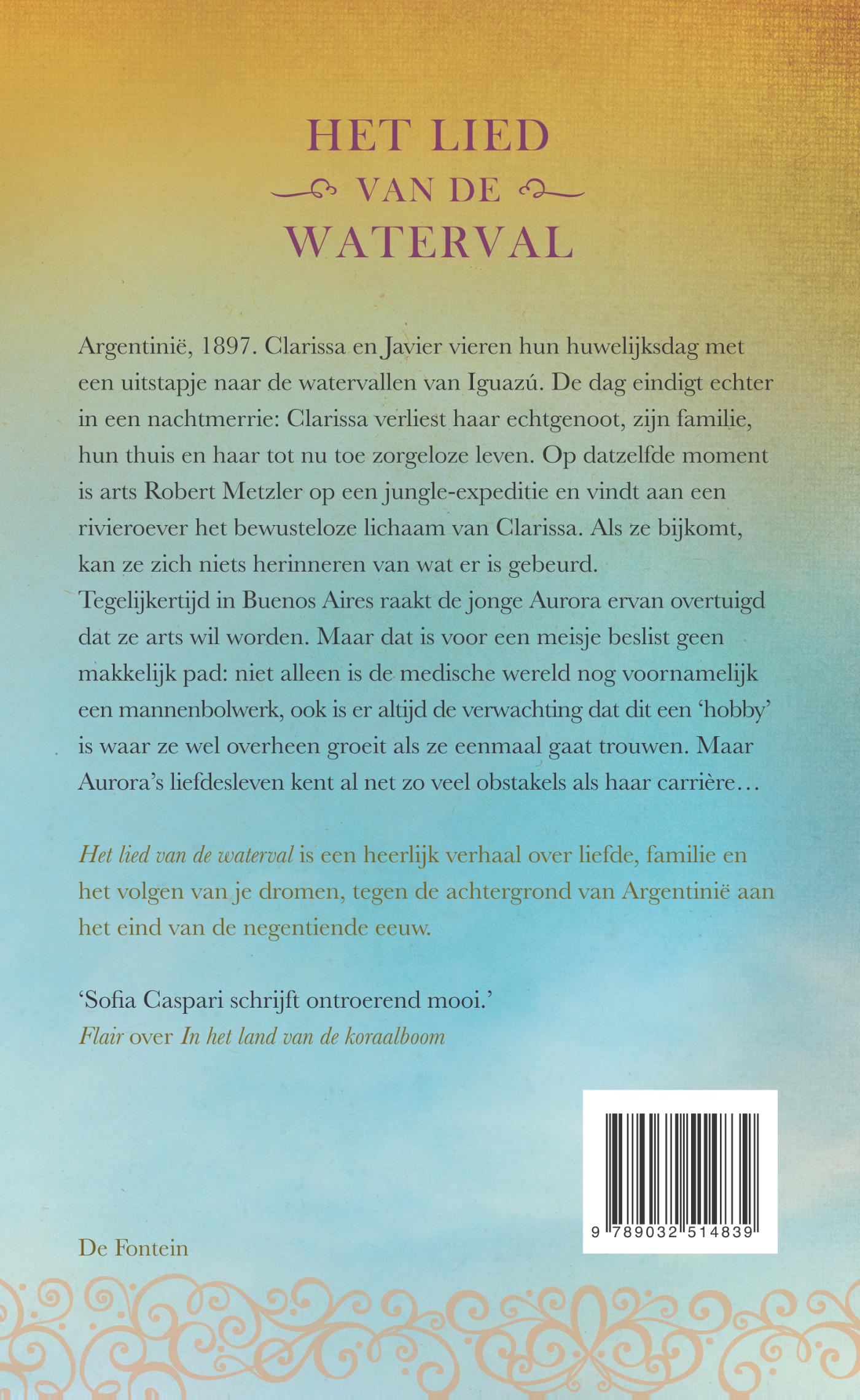 Achterkant van Het lied van de waterval