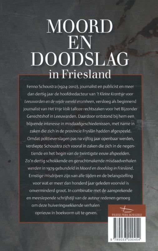 Achterkant van Moord en doodslag in Friesland