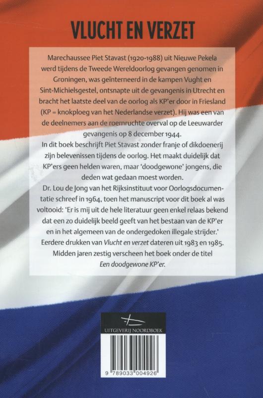 Achterkant van Vlucht en verzet