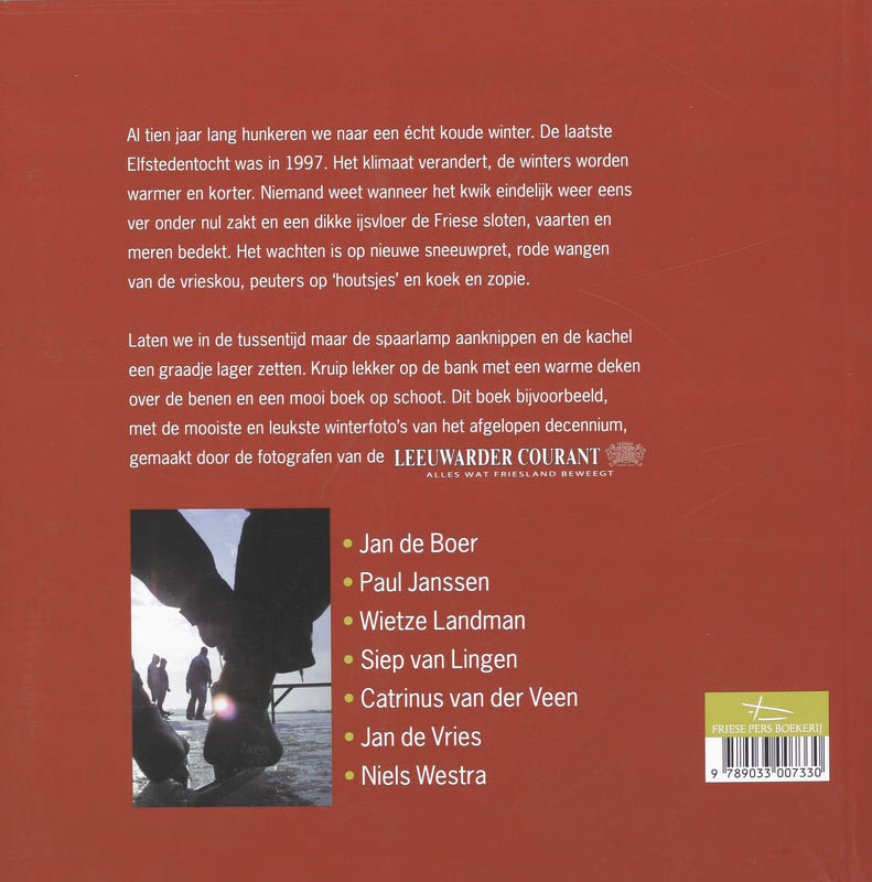 Achterkant van Winter in Friesland