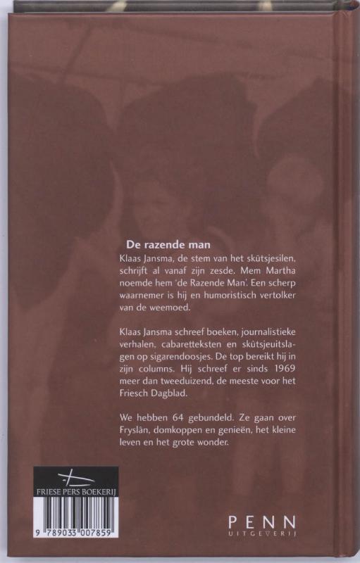 Achterkant van De razende man