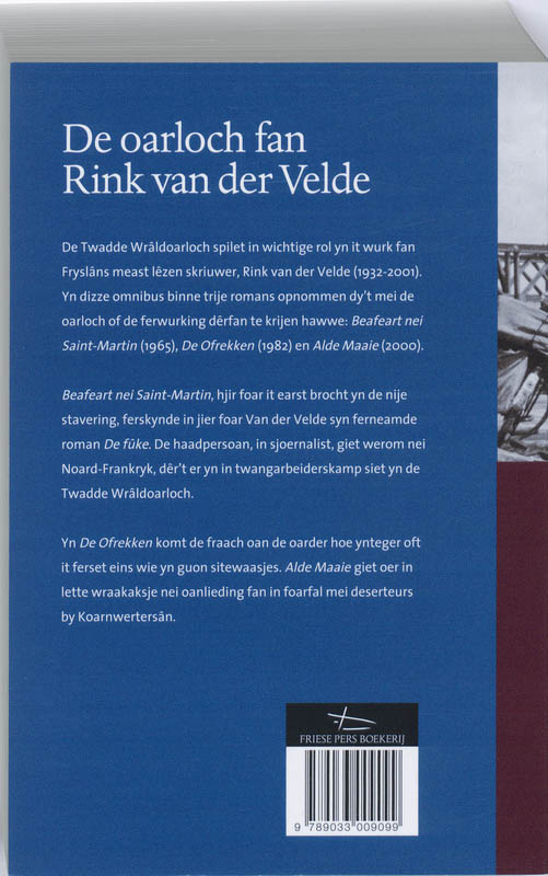 Achterkant van De oarloch fan Rink van der Velde