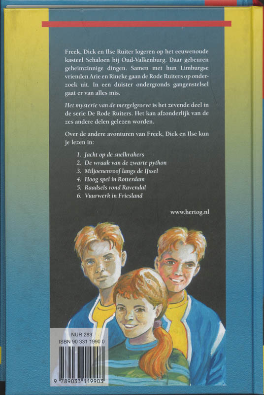 Achterkant van Het mysterie van de Mergelgroeve
