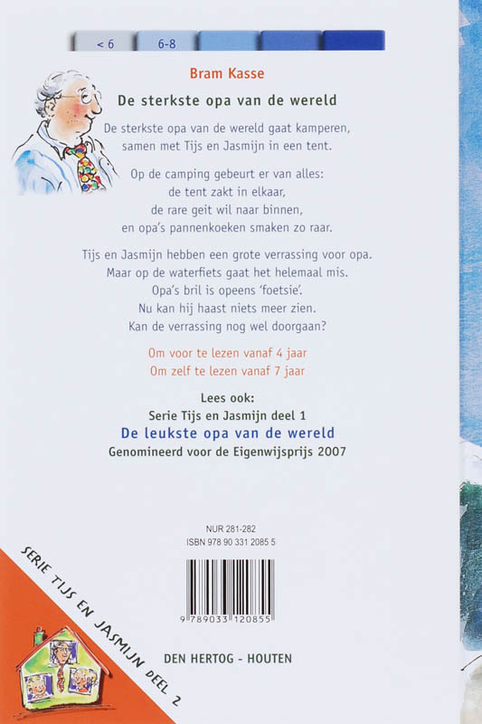 Achterkant van De sterkste opa van de wereld