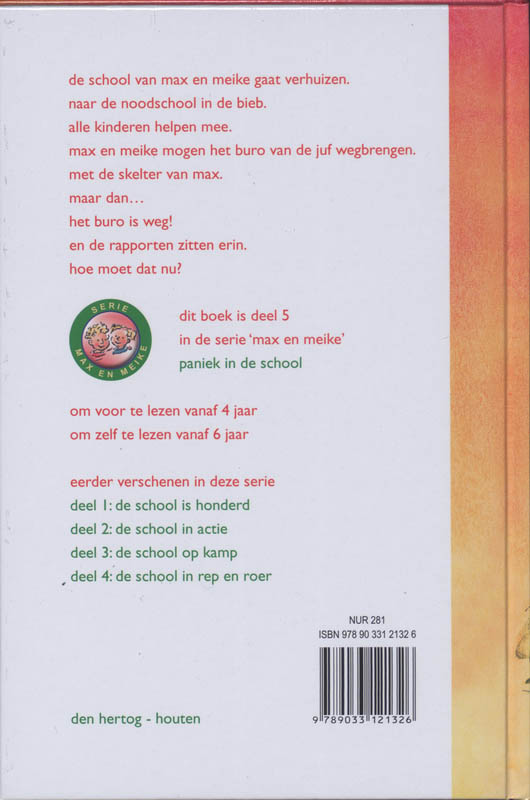 Achterkant van Paniek in de school