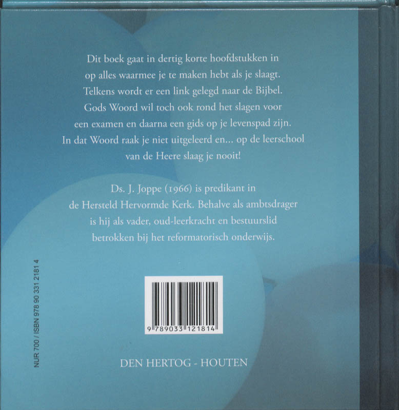 Achterkant van Geslaagd!