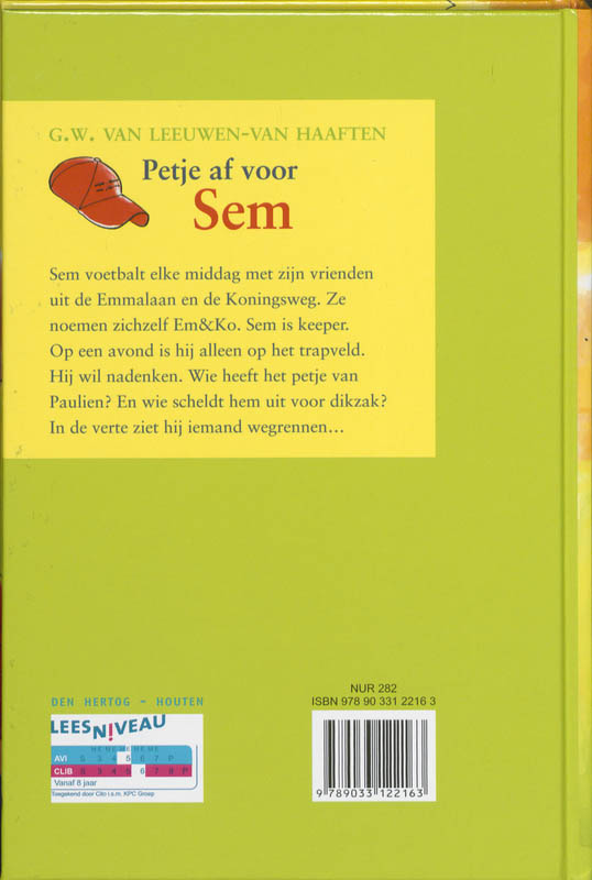 Achterkant van Petje af voor Sem
